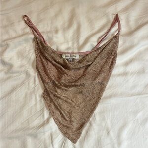 Urban Outfitters Metallic Rose Gold Camisole